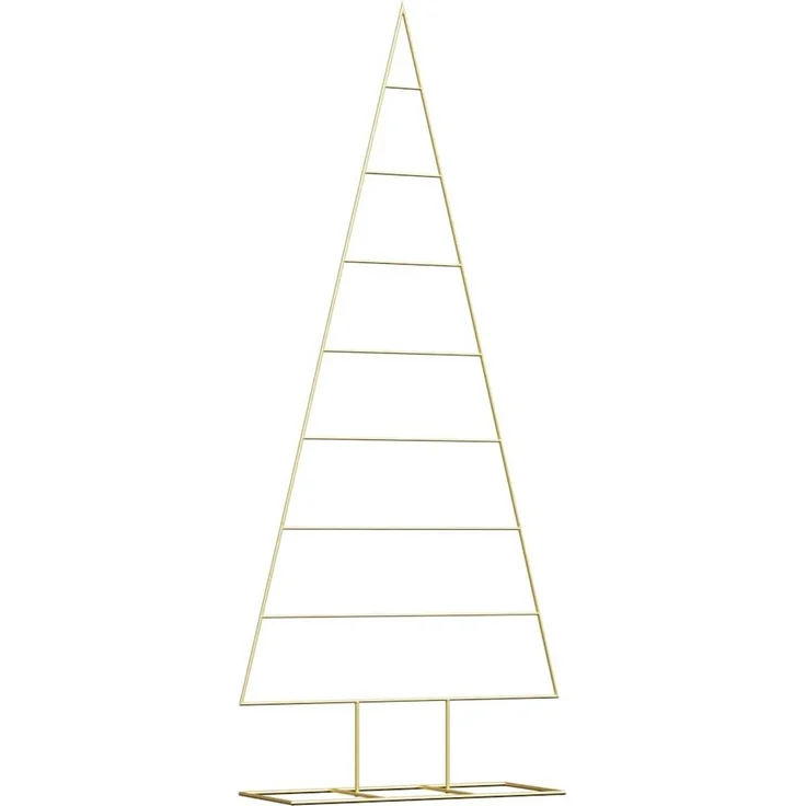 vidaXL Metall Weihnachtsbaum Gold 181 cm Pulverbeschichteter Stahl 42019167 – Bild 1