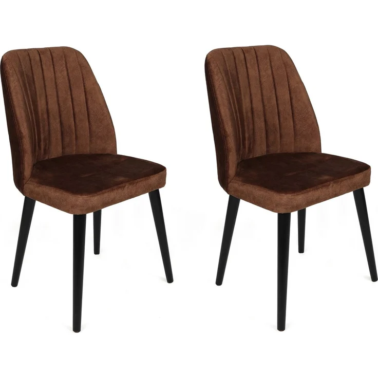 Skye Decor 'Alfa-436 V2' Stuhlset (2-teilig), Braun / Schwarz, 50 x 90 x 49 cm – Bild 1