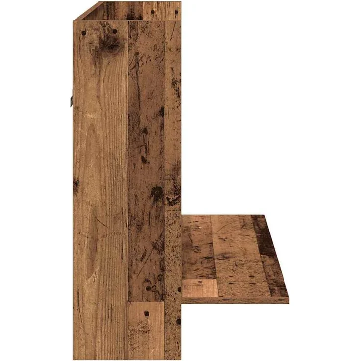 vidaXL Wandtisch mit Regal Altholz 105 x 48 x 75 cm Holzwerkstoff 869192 – Bild 5