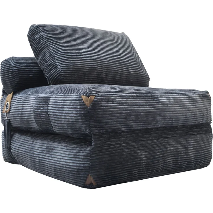 HTI-Living Loungesessel Klappsessel Aruna mit Schlaffunktion Grau 87 x 172 cm (1 Stück, 1-St), gemütliche Sitzhöhe – Bild 4