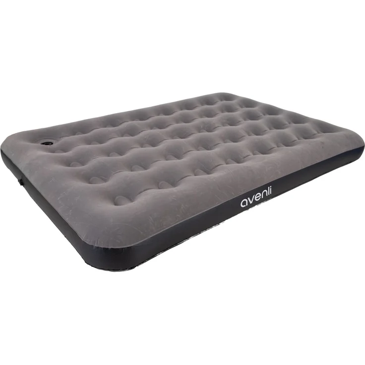 Avenli Luftmatratze Camping CloudCoil grau eingebaute Fußpumpe 191x137x22cm – Bild 1