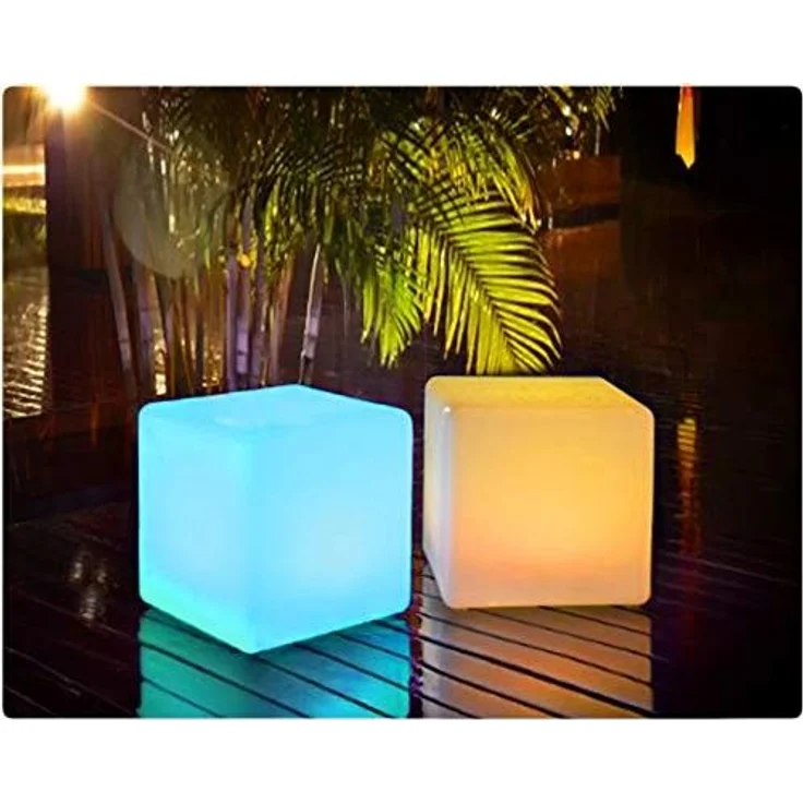 PRECORN LED Würfel LED Leucht Würfel Licht USB Garten Dekoration Cube Beleuchtung – Bild 2