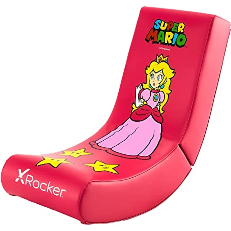 X Rocker Super Mario All-Star - Peach, Gaming Stuhl, Rosa, Faltbares Design, Komfortable Polsterung für langes Sitzen – Bild 1