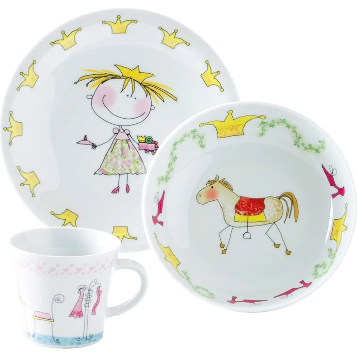 Geschirrset. 3-teilig. ca. 220 ml (Tasse). Märchenprinzessin. KAHLA