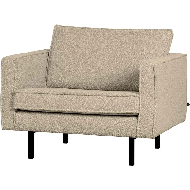 Sessel Rodeo aus Boucle-Stoff, Beige
