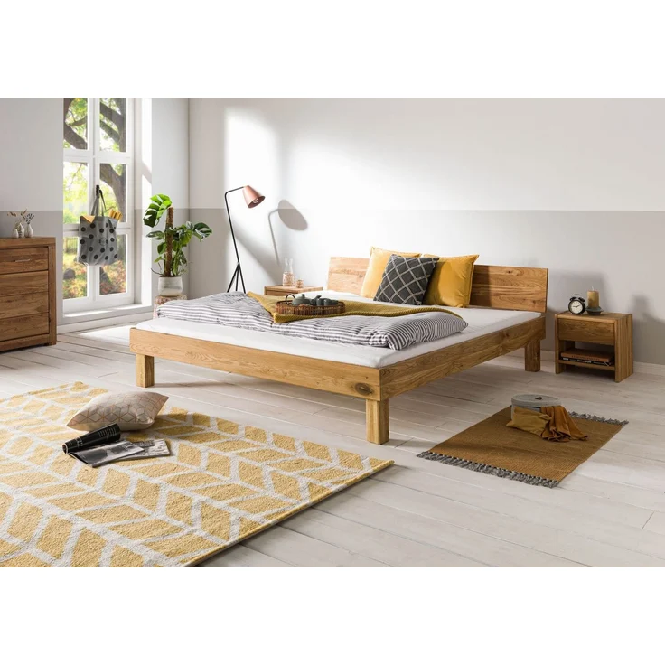 Bett Wildeiche 200 x 200 x 70 natur geölt TomMe #107 – Bild 9