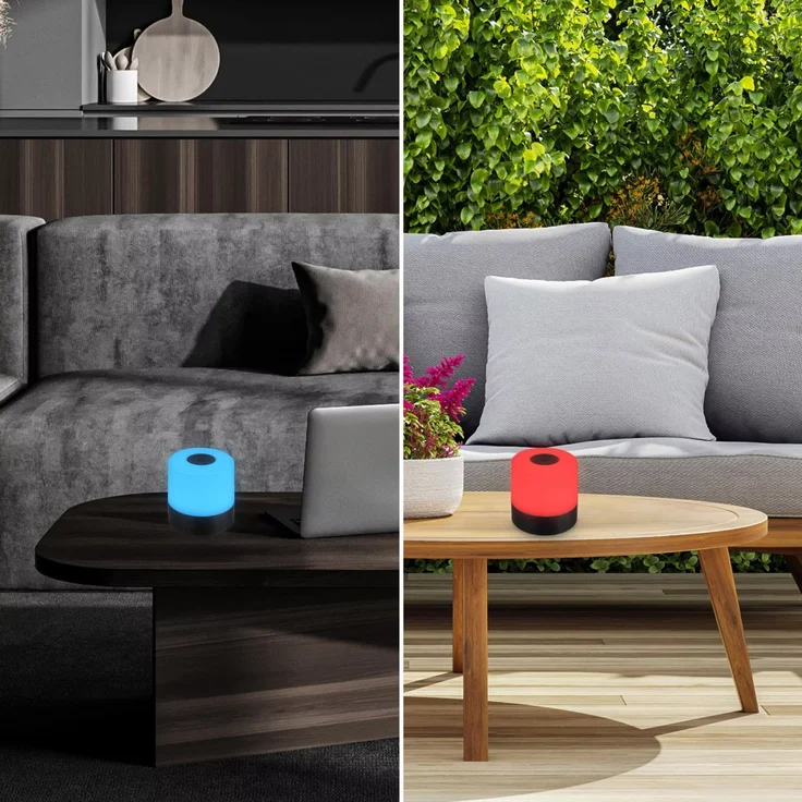 Di-KA Akku Tischleuchte SMAL 1,5W, RGB-Touchsteuerung, schwarz – Bild 8