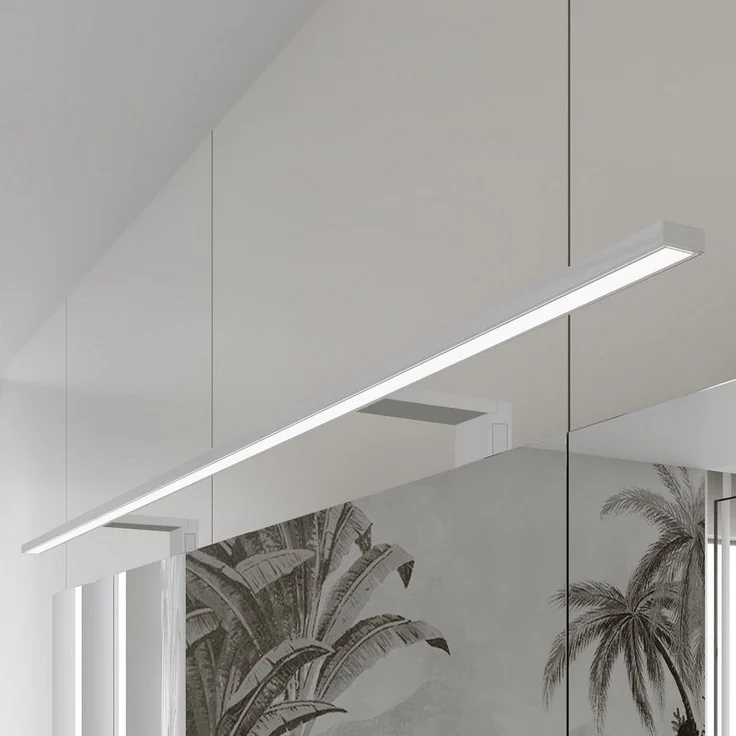 kalb LED Spiegelleuchte 120cm Spiegelleuchte Spectraline LED IP44 Badleuchte 18W 230V, Silbergrau, warmweiß – Bild 2
