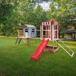 HOME DELUXE Spielpark inkl. Rutsche WUNDERLAND Blau- 555 x 340 cm