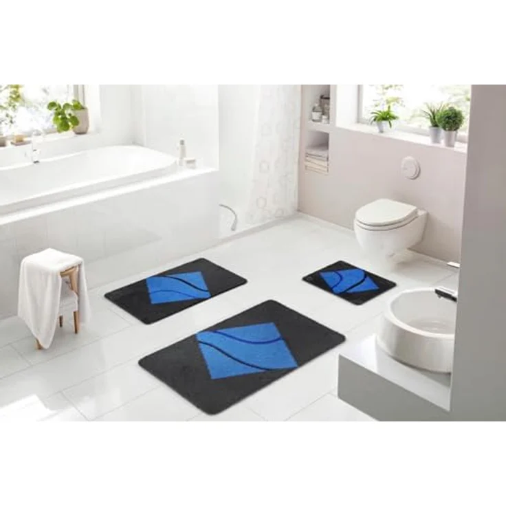 BATEX NIMA Badteppich 70x120 cm blau – Bild 3