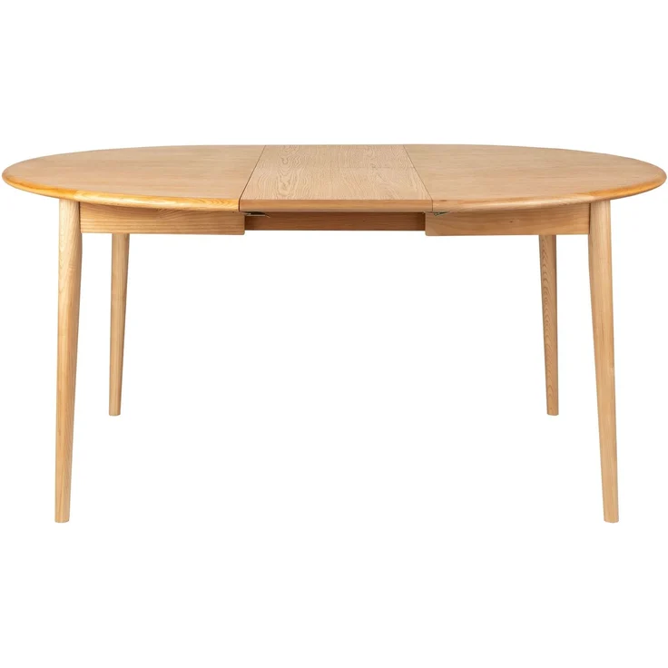 Zuiver Esszimmertisch Twist Round, ausziehbar mit Eichenfurnier-Eschenholz Beige 120x160x76 cm – Bild 2