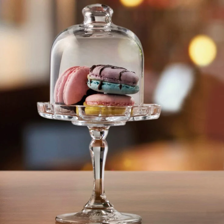 Pasabahce Kuchenheber Pasabahce Mini Patisserie Servierplatte mit Fuß und Haube – 1-tlg. – Bild 2