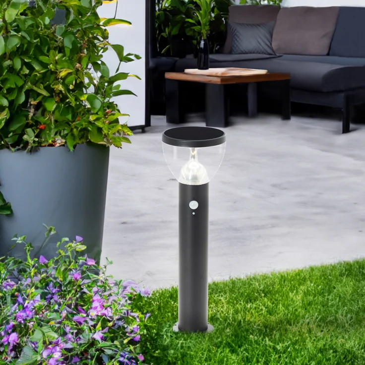 Brilliant AG Leuchten G40411-06 Tulip LED Außensockelleuchte Solar Bewegungsmelder 52cm schwarz – Bild 7