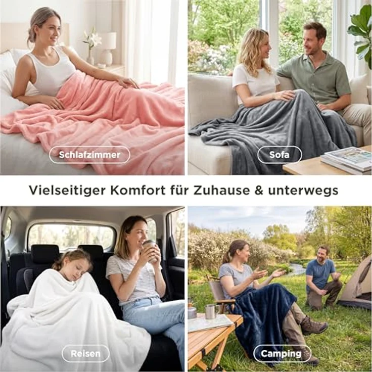 BEDSURE Kuscheldecke Flauschig Decke Fleecedecke - Wohndecke Warm Winter Weich, Sofadecke XL, Decke Couch Blanket, Wohn- & Kuscheldecken 150x200 cm, Sofa überwurfdecke Grau – Bild 6
