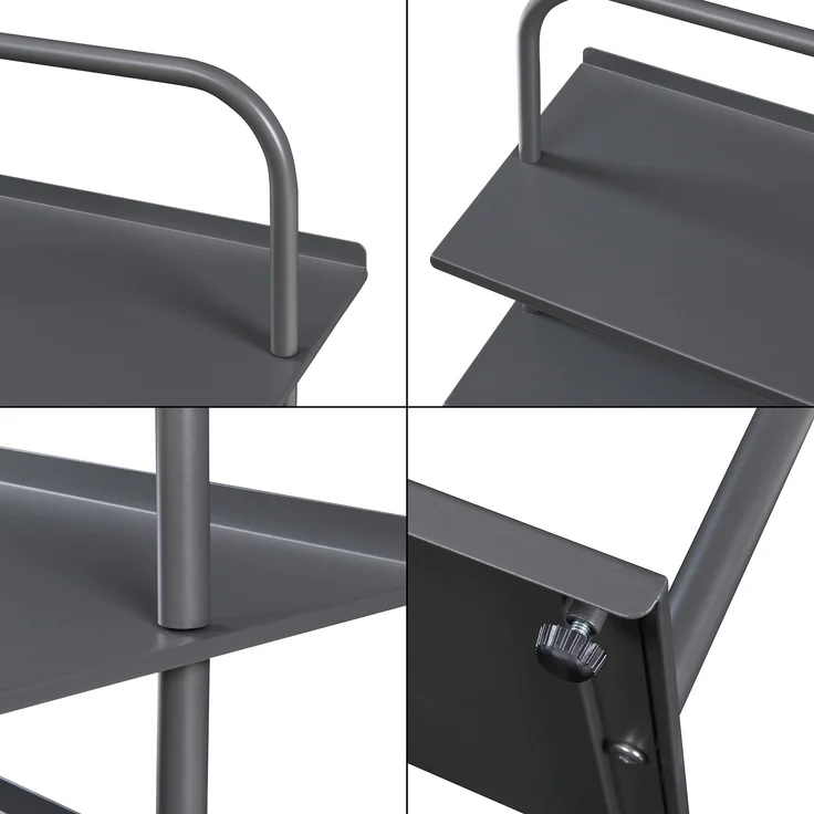 Schuhregal Poytya Stahl 73x60x32 cm Anthrazit [en. casa] – Bild 6