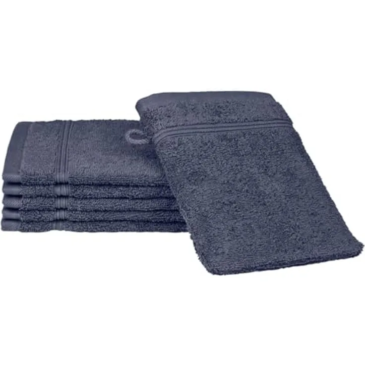 Ross Uni-Walk Handtücher Rubin | Waschhandschuh 16x22 cm | denim