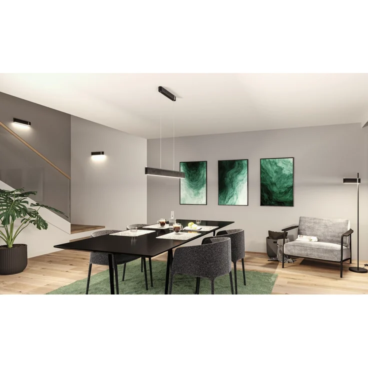 Paulmann 79987 LED Wandleuchte Jagun 3-Step-Dim 2700K 1250lm Filz anthrazit – Bild 5