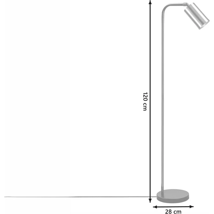 KAWOLA Stehlampe ZERMATT Metall schwarz vintage 120 x 22 x 28 cm – Bild 6