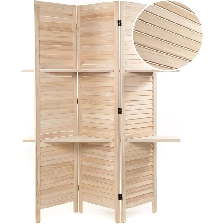 DESIGN DELIGHTS Paravent RAUMTEILER "COTTAGE II", Trennwand mit Regalböden, Paravent Regal, F