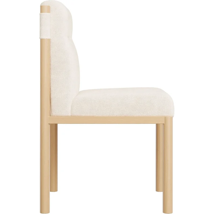 Merax Esszimmerstuhl (Set, 6 St) Eisengestell in Eichenholz-Optik , 6er Set Polsterstühle Wohnzimmerstuhl Sherpa-Stoff Beige – Bild 10