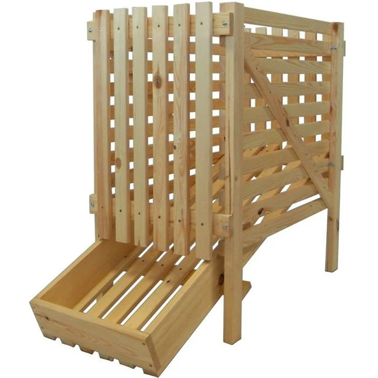 promadino Holzkiste Kartoffelkiste, BxTxH: 44x96x81 cm, für 50 kg Kartoffeln – Bild 4