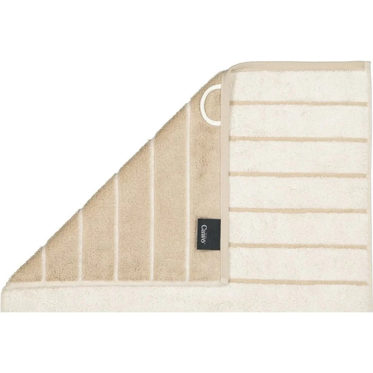 CAWÖ Handtuch - C Balance, 50x100 cm, Walkfrottier, Baumwolle, Streifen Natur – Bild 3