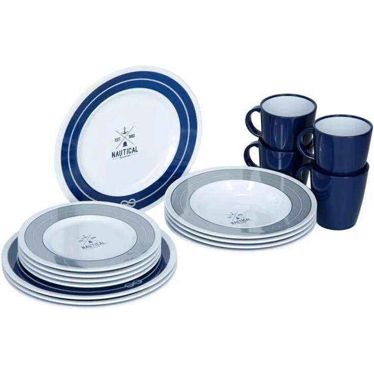 Brunner Geschirr-Set Nautical, 16-teilig