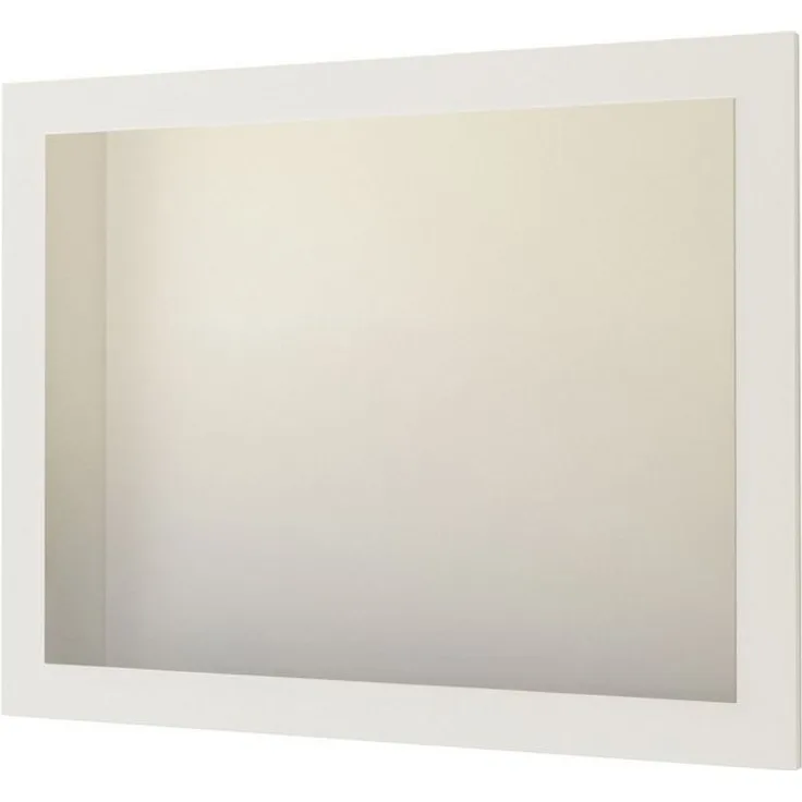 Vladon Wandspiegel Löhne (Wandspiegel, mit Rahmen im modernen Stil), Weiß matt (75,5 x 59,7 cm)