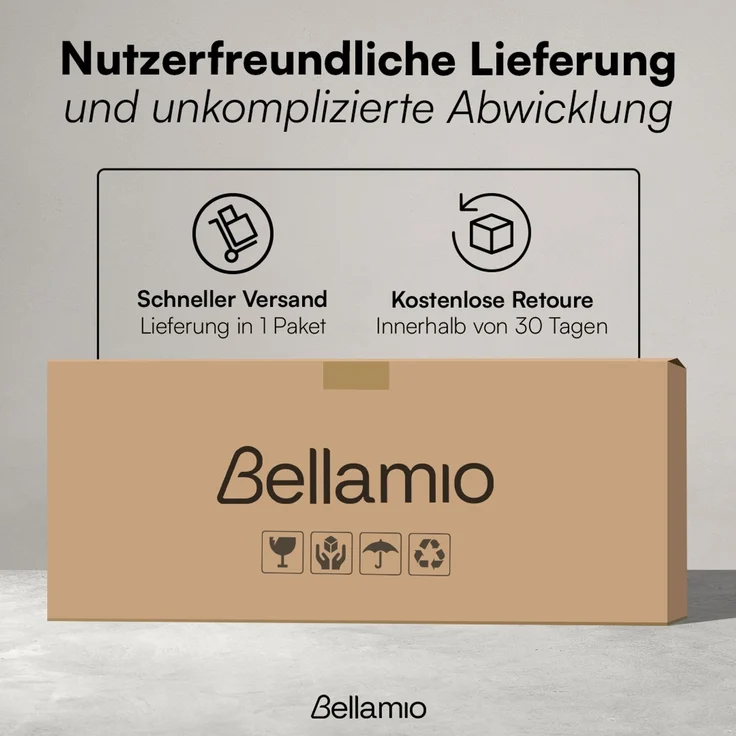 Bellamio 'Newa' Badezimmer Schrank, Bambus, natur, 85x33x33 cm, Badschrank mit 3 Ablagefächern – Bild 9