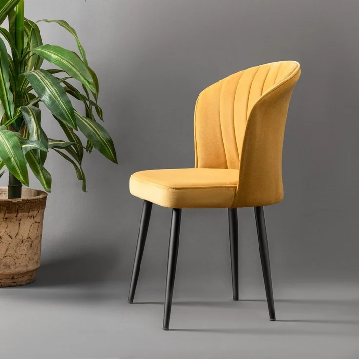 Skye Decor 'Rubi - Yellow' Stuhlset (2-teilig), Gelb / Schwarz, 52 x 85 x 42 cm – Bild 2