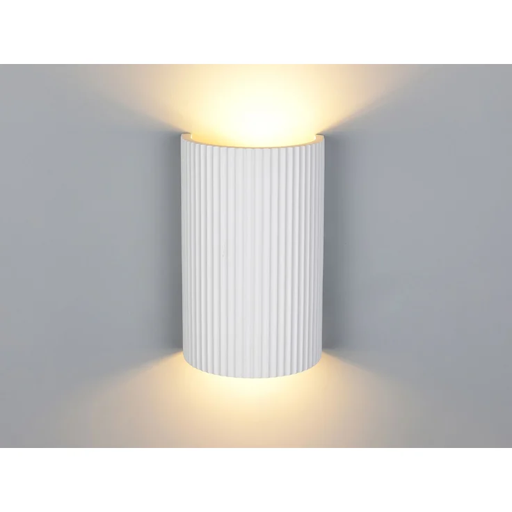 Wandleuchte RAPOSA halbrund aus Gips mit Up and Down Lichteffekt, Höhe 22cm – Bild 10