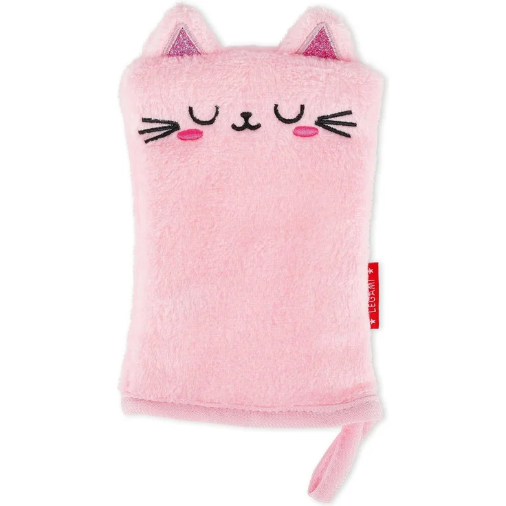 Legami - Waschhandschuh, wiederverwendbar, weicher Stoff, entfernt Gesichts-Make-up, waschbar, hypoallergen, umweltfreundlich, 12x20,5 cm, Motiv: Kitty – Bild 1