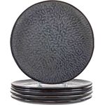 Leonardo MATERA Keramikteller 27 cm anthrazit 6er Set