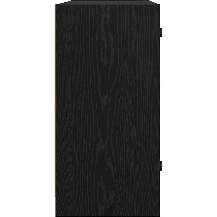 vidaXL Seitenschrank Schwarz Eichen-Optik 68 x 37 x 75,5 cm 886248 – Bild 6