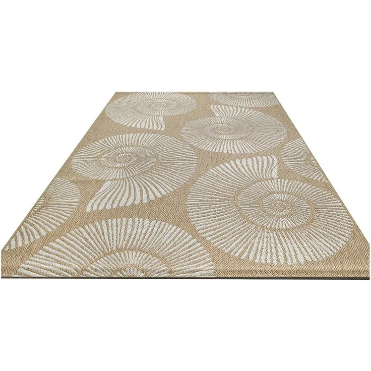 TaraCarpet Outdoorteppich TaraCarpet Regina Maritim Wohnzimmer,Schlafzimmer,Esszimmer natur, rechteckig, Höhe: 7 mm, Küche Flur Terrasse Garten Balkon 80x150 – Bild 3