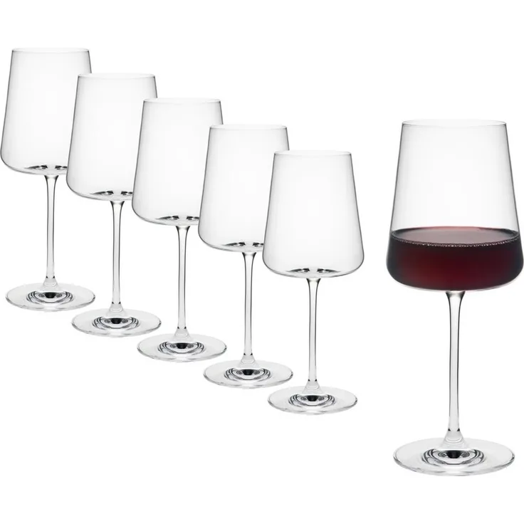 Rona Serie Mode Rotweingläser 550ml 6er Set moderne Weingläser