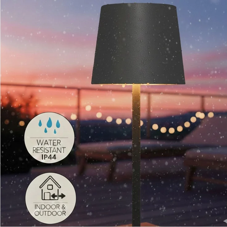 Coen Bakker Deco BV LED Außen-Tischleuchte Touch Tischlampe Dimmbar Akku IP44 Glatt Groß, Touch-Funktion, LED fest verbaut, Kaltweiß, Warmweiß, Tageslichtweiß – Bild 4
