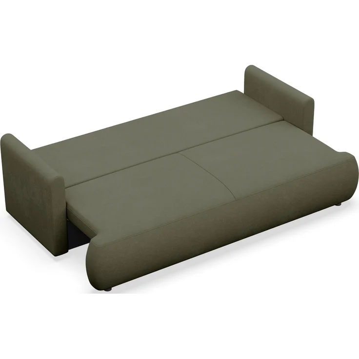 Selsey 'Ovo Mini' 3-Sitzer Schlafsofa mit Bettkasten, Olivgrün, Chenille Easy Clean – Bild 3