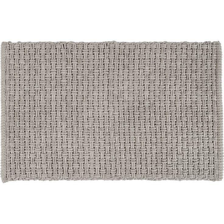 Wenko Badteppich 'Ecoli', graue Badematte 50 x 80 cm, rutschhemmend, schnelltrocknend, waschbar bis 30 °C, Florhöhe 15 mm