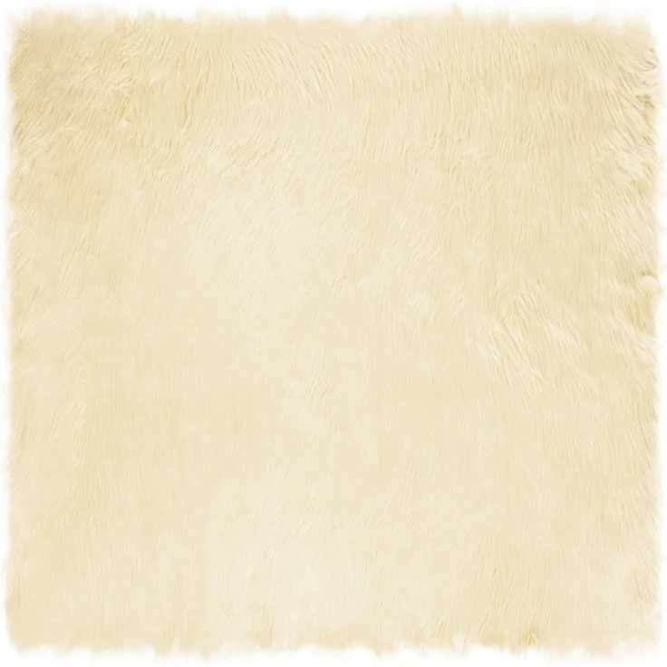 vidaXL Teppich aus Kunstschaffell TAFALLA Creme 200 x 200 cm Polyester 42021511 – Bild 2