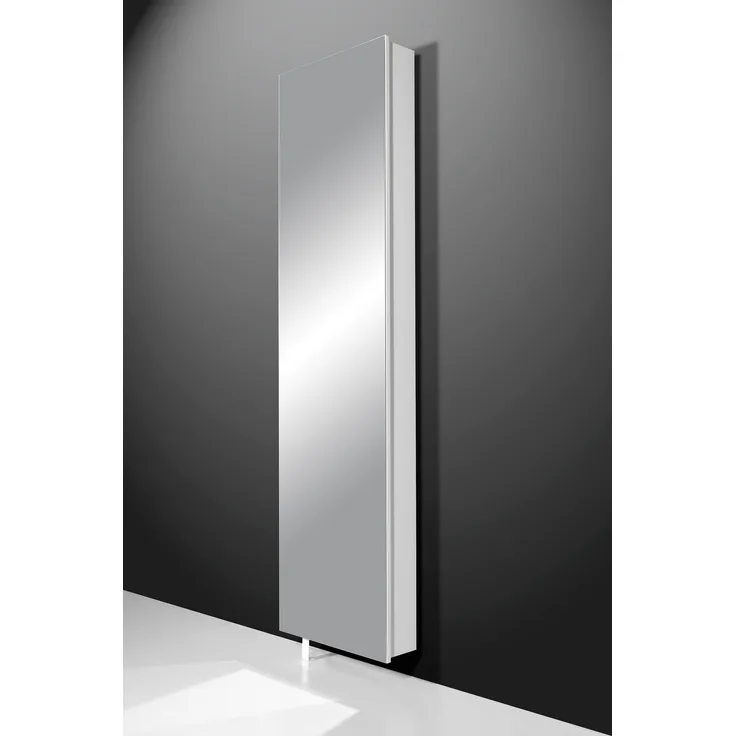 Garderobenschrank >M-381< (BxHxT: 50x195x18 cm) in weiss - 50x195x18cm (BxHxT)