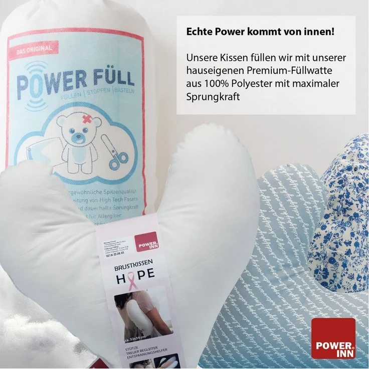 POWER INN Lagerungskissen POWER INN Brustkissen Hope, Beige mit Blumen, Stützkissen Masektomie – Bild 3