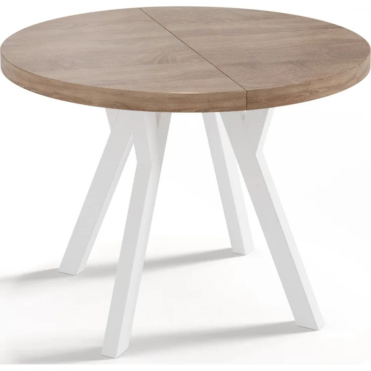WFL GROUP Esstisch Twixy (erhältlich in 3 Größen – 90/100/100 cm, ausziehbar auf 170/150/200 cm), platzsparender Tisch für kleine Küche, Esszimmer oder Wohnzimmer