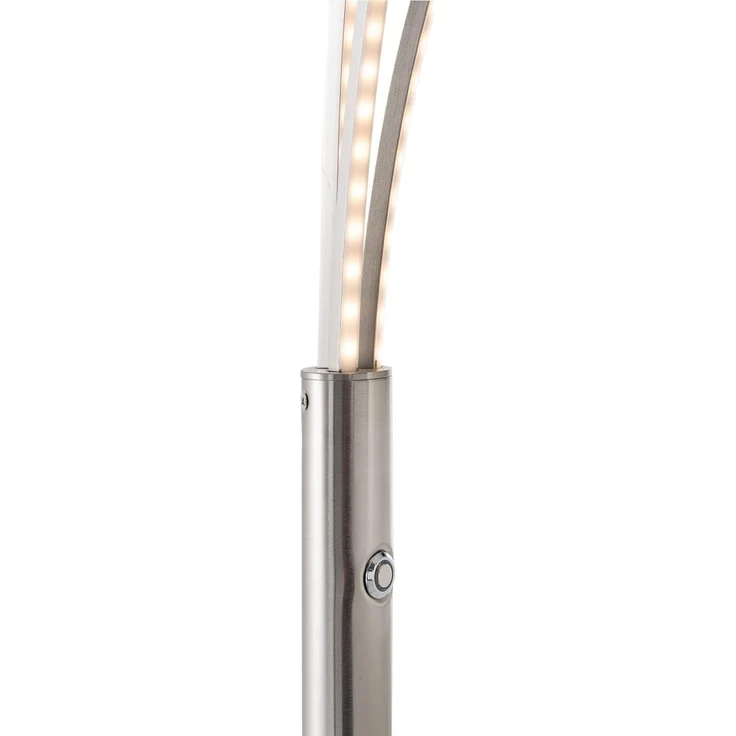 casa NOVA Stehlampe casa NOVA Stehleuchte TRISTAR DH 25x190 cm grau Stehlampe Leseleuchte, Warmweiß – Bild 5