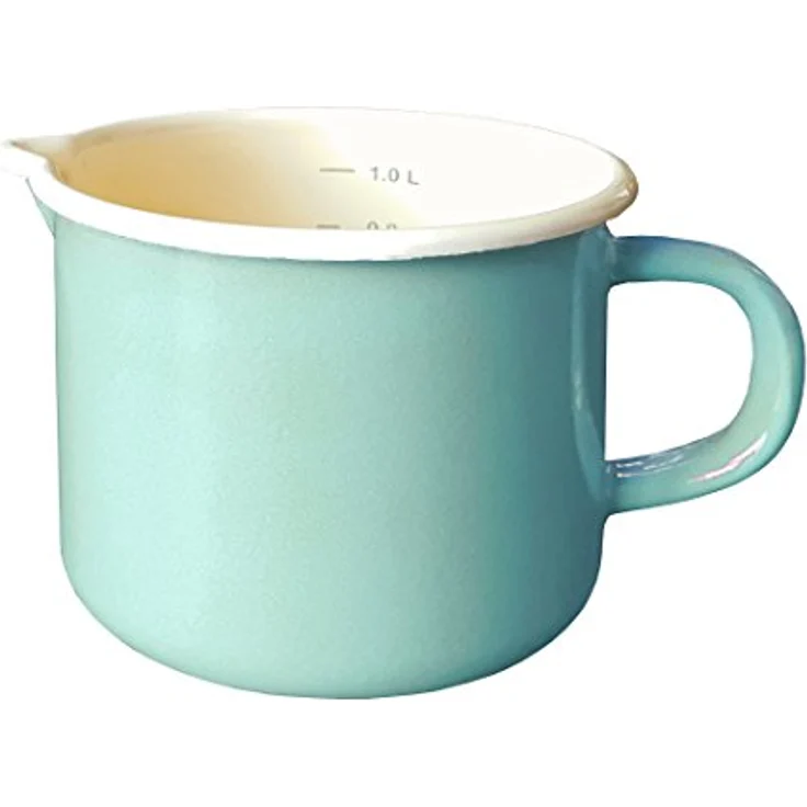 KARL KRÜGER Milchtopf mit Ausguss und Innenskalierung Ø12cm mint – Bild 2
