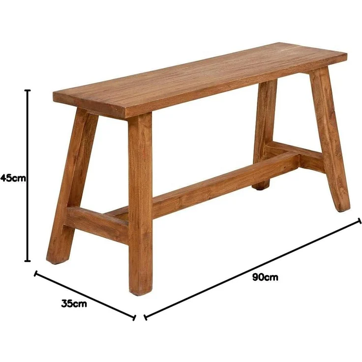 LebensWohnArt Sitzbank Sitzbank RANCH Antik-Natural Mahagoni ca. L90cm – Bild 2