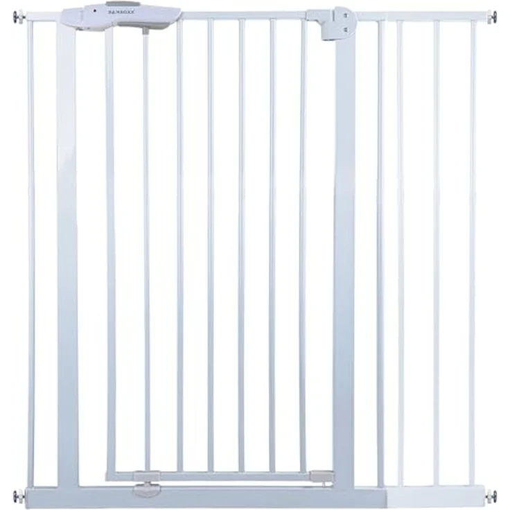 Absperrgitter Treppenschutzgitter weiß für 95-105cm Durchgang 110cm Hoch – Bild 1