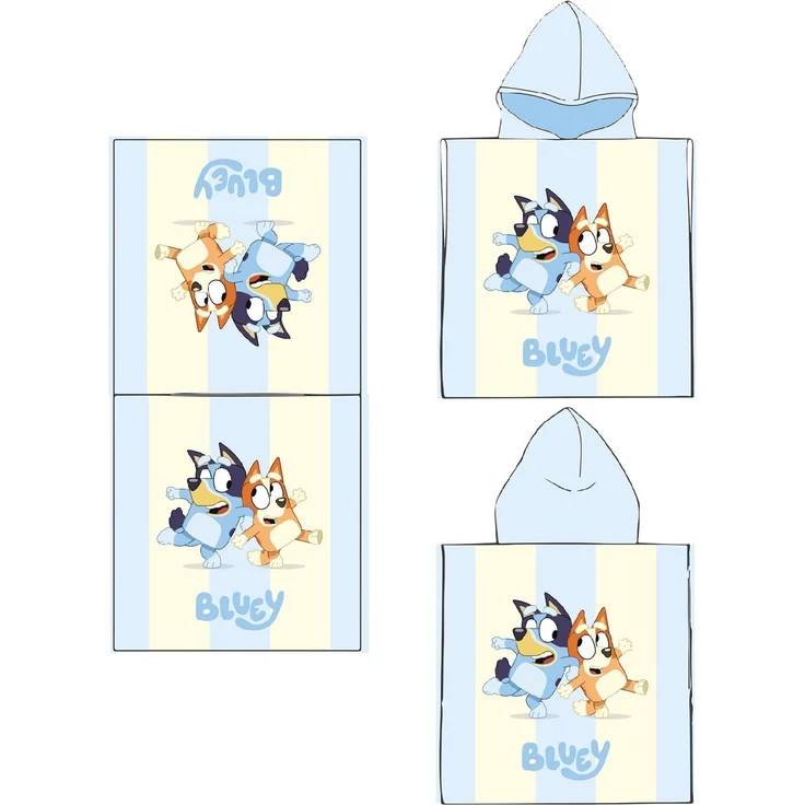 Bluey Kinder Kapuzenponcho Strandbad Duschtuch 100x50cm – Bild 2