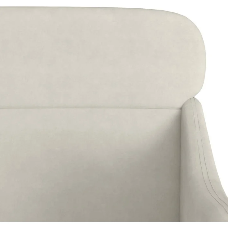 Sessel wohnzimmer, Relaxsessel Creme 63x76x80 cm Samt – Bild 6
