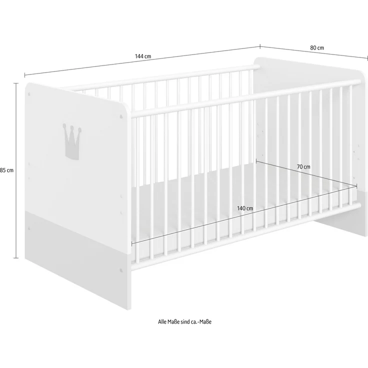 Wimex Babybett Cindy2, mit Schlupfsprossen – Bild 2